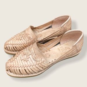 Sol Leather Huarache Sandals Ana Tan